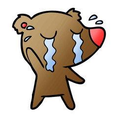 cartoon crying bear