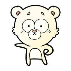 Obraz premium surprised polar bear cartoon