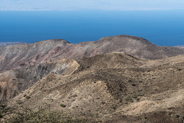 A view of the Gulf of Tadjoura from Arta, Djibouti, East Africa - Arta Mountains