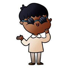 cartoon boy wearing spectacles