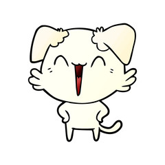 happy little dog cartoon