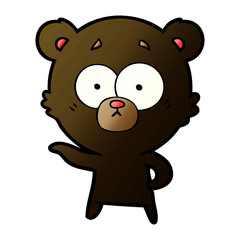 Fototapeta premium anxious bear cartoon