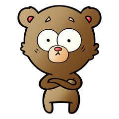 Fototapeta premium surprised bear cartoon