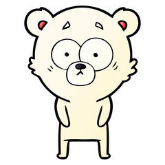 Fototapeta premium surprised polar bear cartoon