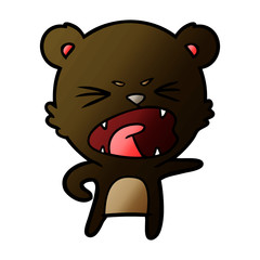angry cartoon bear