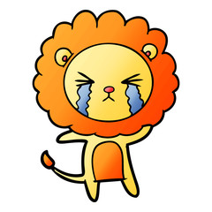cartoon crying lion