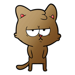 bored cartoon cat