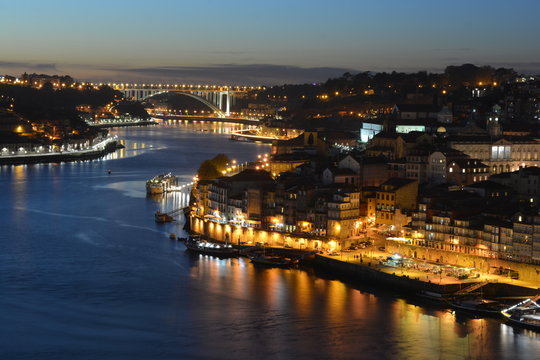 Oporto in the evening