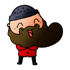 happy bearded man