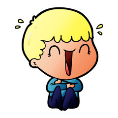 laughing cartoon man