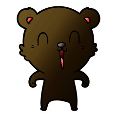 happy cartoon bear