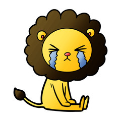 cartoon crying lion