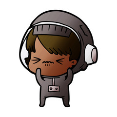 angry cartoon space girl