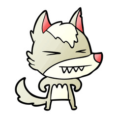 angry wolf cartoon