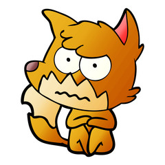 cartoon annoyed fox