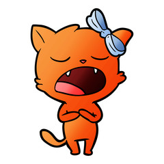 cartoon singing cat