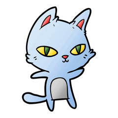 cartoon cat staring
