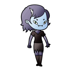cartoon friendly vampire girl