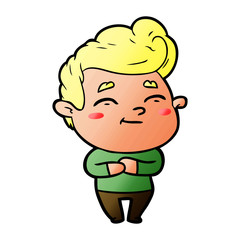 Obraz premium happy cartoon man