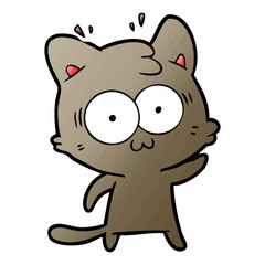 cartoon surprised cat