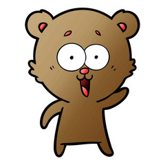 laughing teddy  bear cartoon