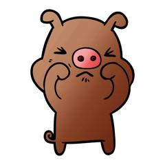 cartoon grumpy pig