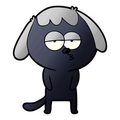 cartoon tired dog