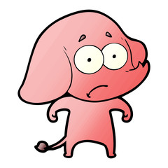 cartoon unsure elephant