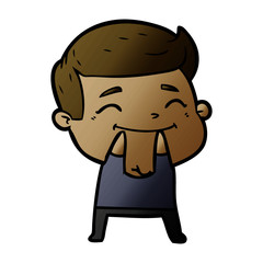 happy cartoon man
