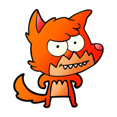 cartoon grinning fox