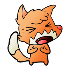 angry cartoon fox