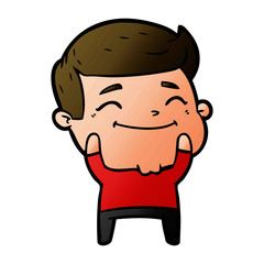 happy cartoon man