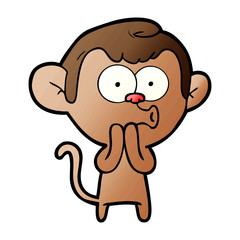 cartoon hooting monkey