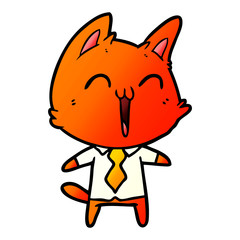 happy cartoon cat