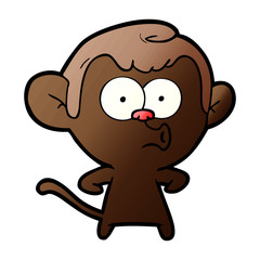 cartoon hooting monkey