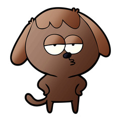 cartoon bored dog