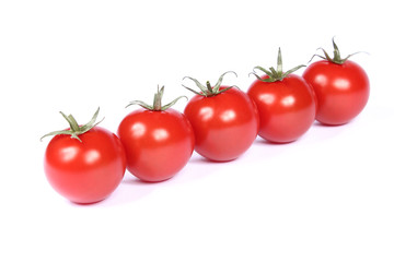 Tomates sur fond blanc