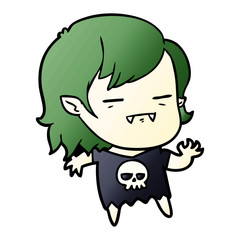 cartoon undead vampire girl