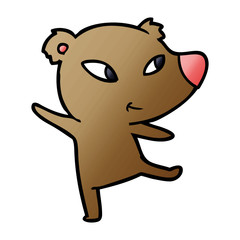 cute cartoon bear dancing