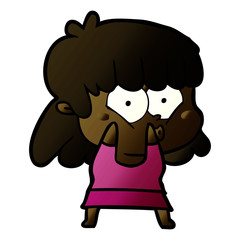 cartoon whistling girl