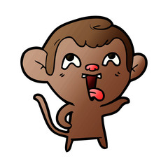 crazy cartoon monkey