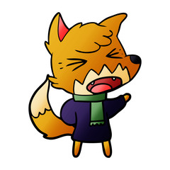angry cartoon fox