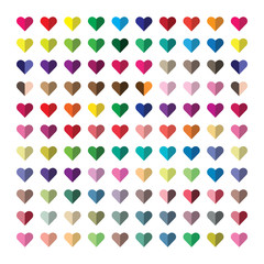Heart, Love, Valentines Day isolated on white background. Vector Illustration