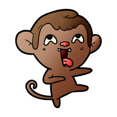 crazy cartoon monkey