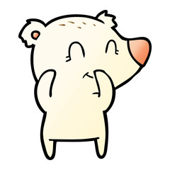 Fototapeta premium giggling polar bear cartoon