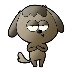cartoon bored dog