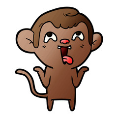Fototapeta premium crazy cartoon monkey