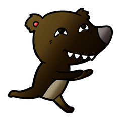 cartoon bear running