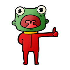 cartoon weird alien communicating