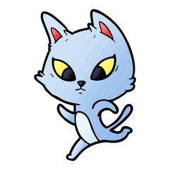 confused cartoon cat